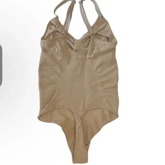 SKIMS Seamless Sculpt Shaping Seamless Thong Bodysuit In Clay Nude 4XL